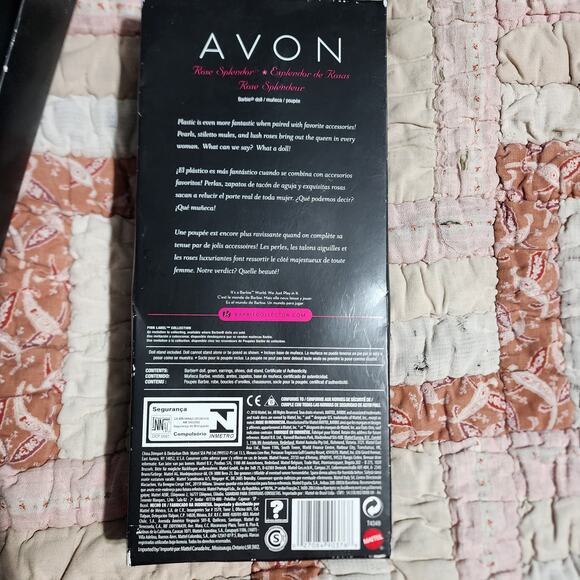 Barbie 2010 Avon Rose Splendor Pink Label Robert Best Design NEW IN BOX - Picture 3 of 5